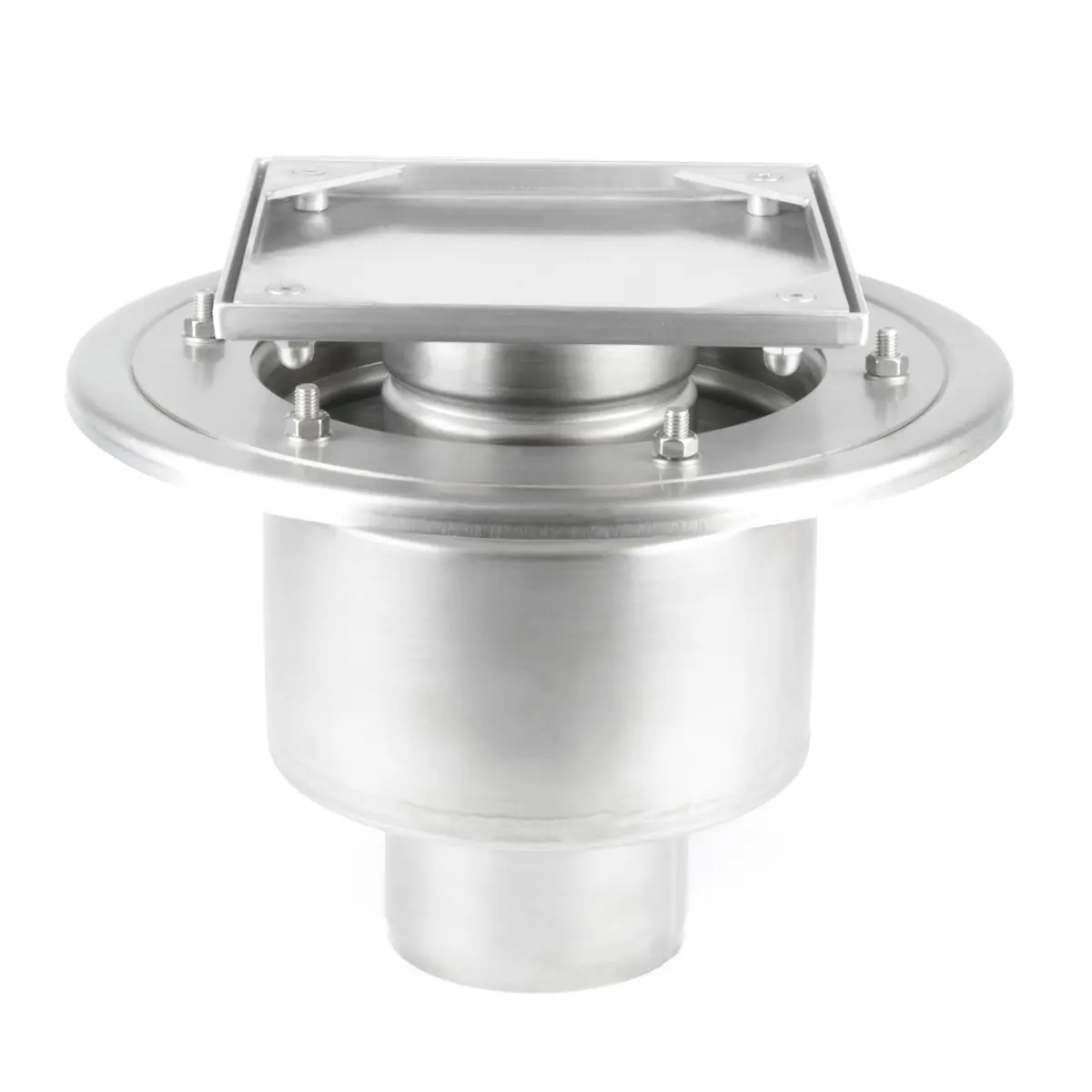 Nerezová dvoudílná spodní revizní šachta s krytem pro obklad dlaždicemi