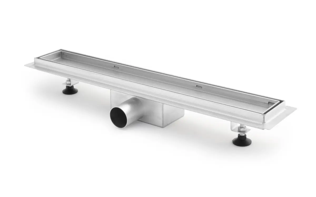 Nerezový sprchový žlab 600mm - kvalitní odtokové řešení od ACO, ATT InoxDrain nebo Wiedemann-Technik pro moderní koupelny
