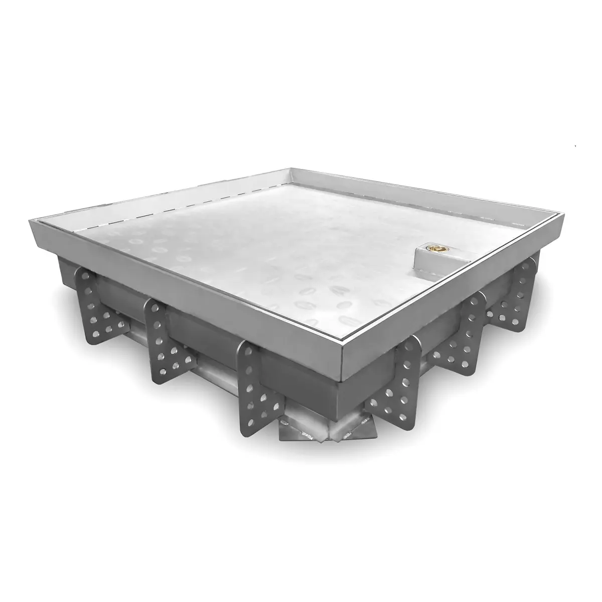 Profesionální nerezová inspekční šachta s krytem pro dlažební kostky nebo beton