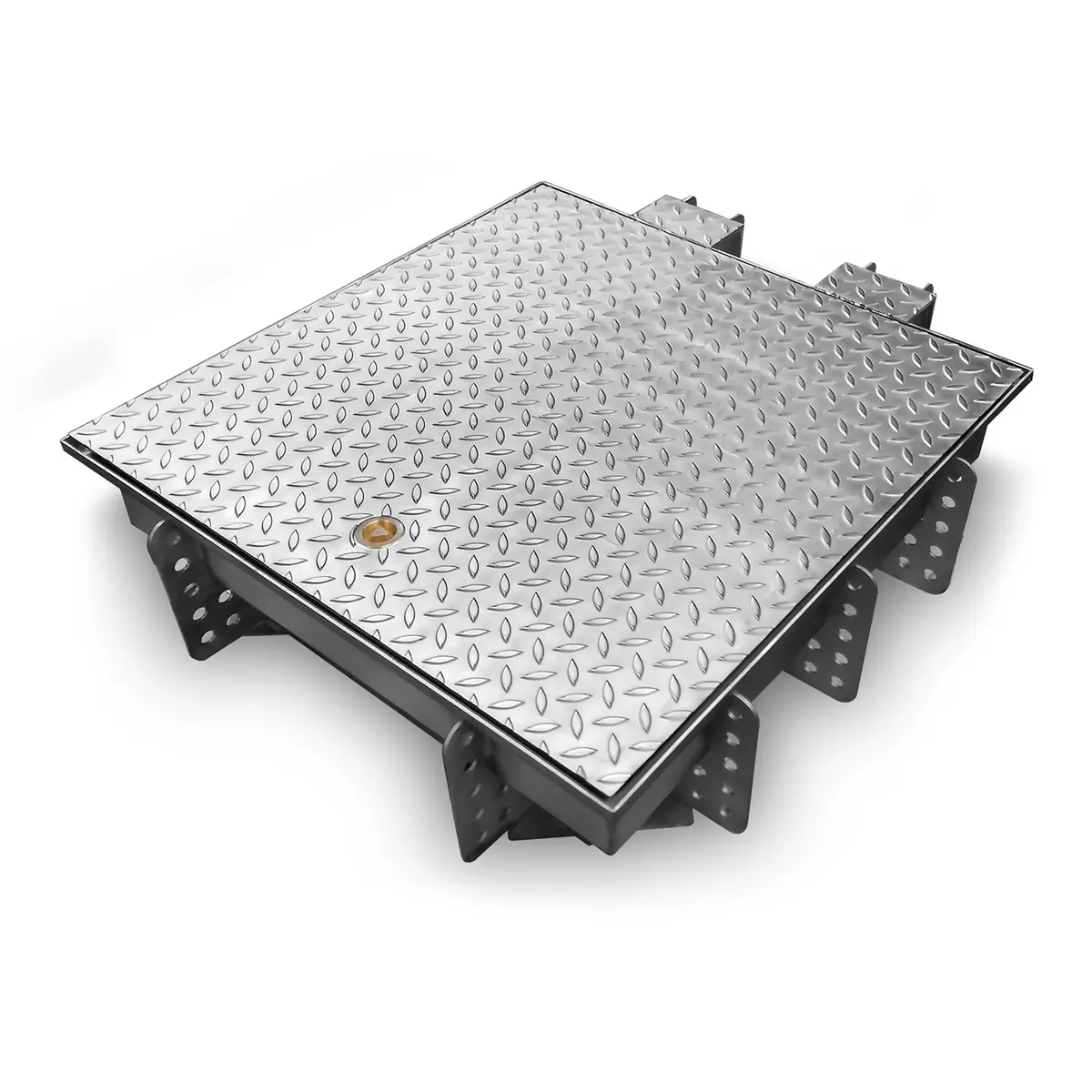 Nerezový inspekční poklop, profesionální, s vroubkovaným krytem