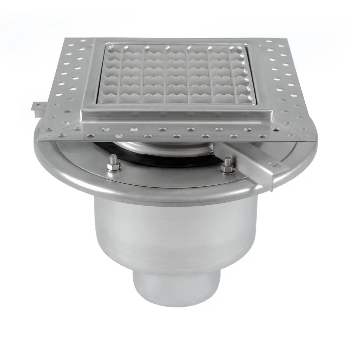 Dvoudílný podlahový odtok BK_KRD 250x250mm s protiskluzovým krytem