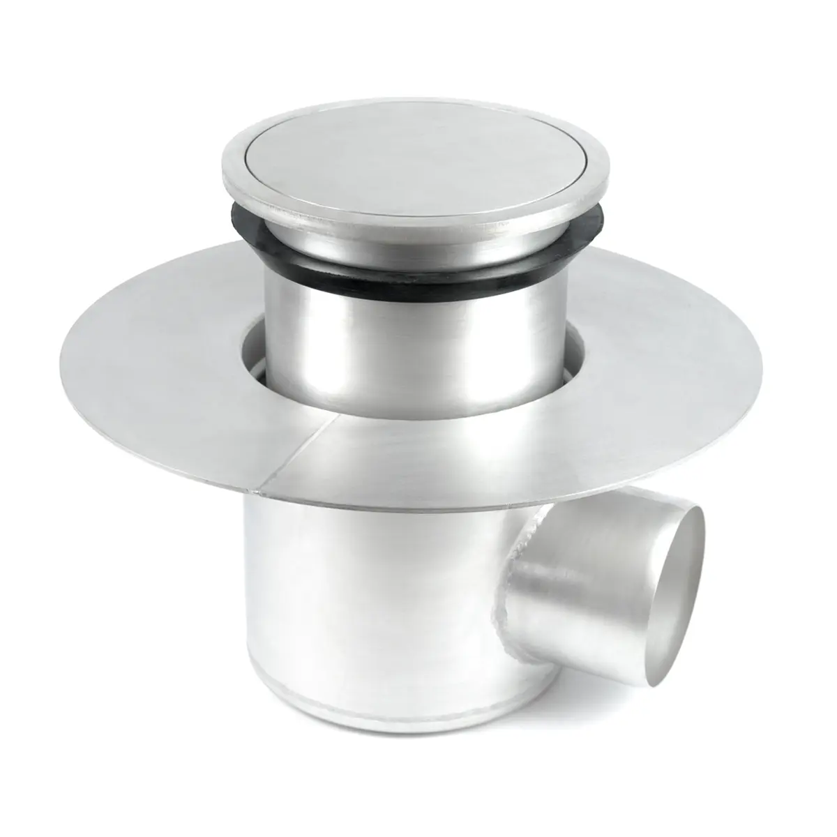 Kulatý boční vpust, dvoudílný, s těsným krycím plechem