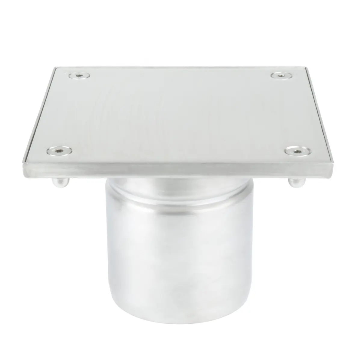 Vertikální nerezová revizní otevírací šachta s přišroubovaným deskovým krytem