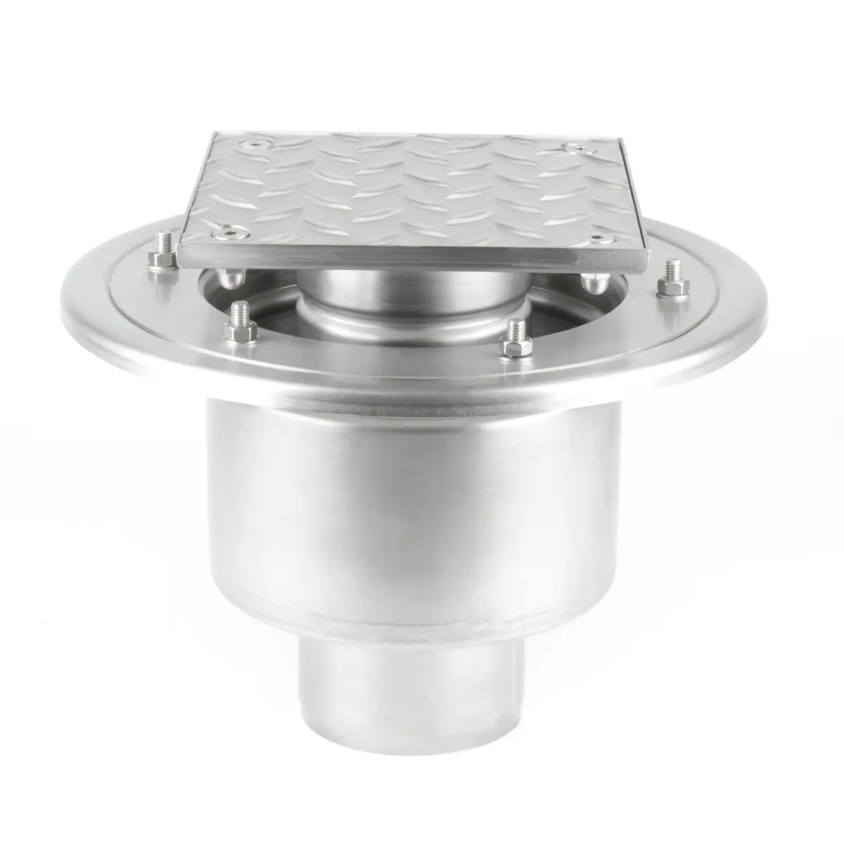 Nerezová dvoudílná spodní revizní klapka s rýhovaným krytem