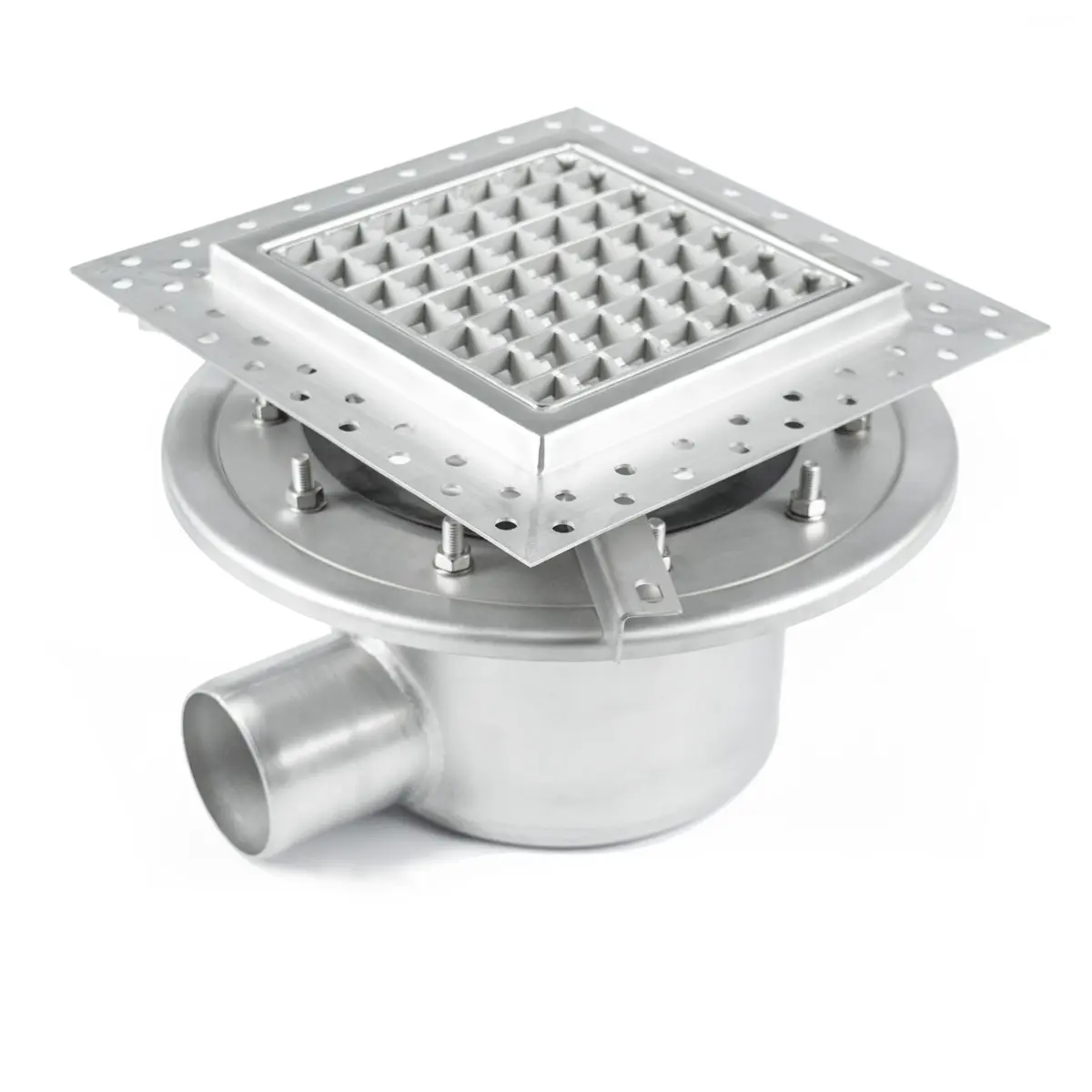 Dvoudílný podlahový odtok BK_KRB 250x250mm s protiskluzovým krytem