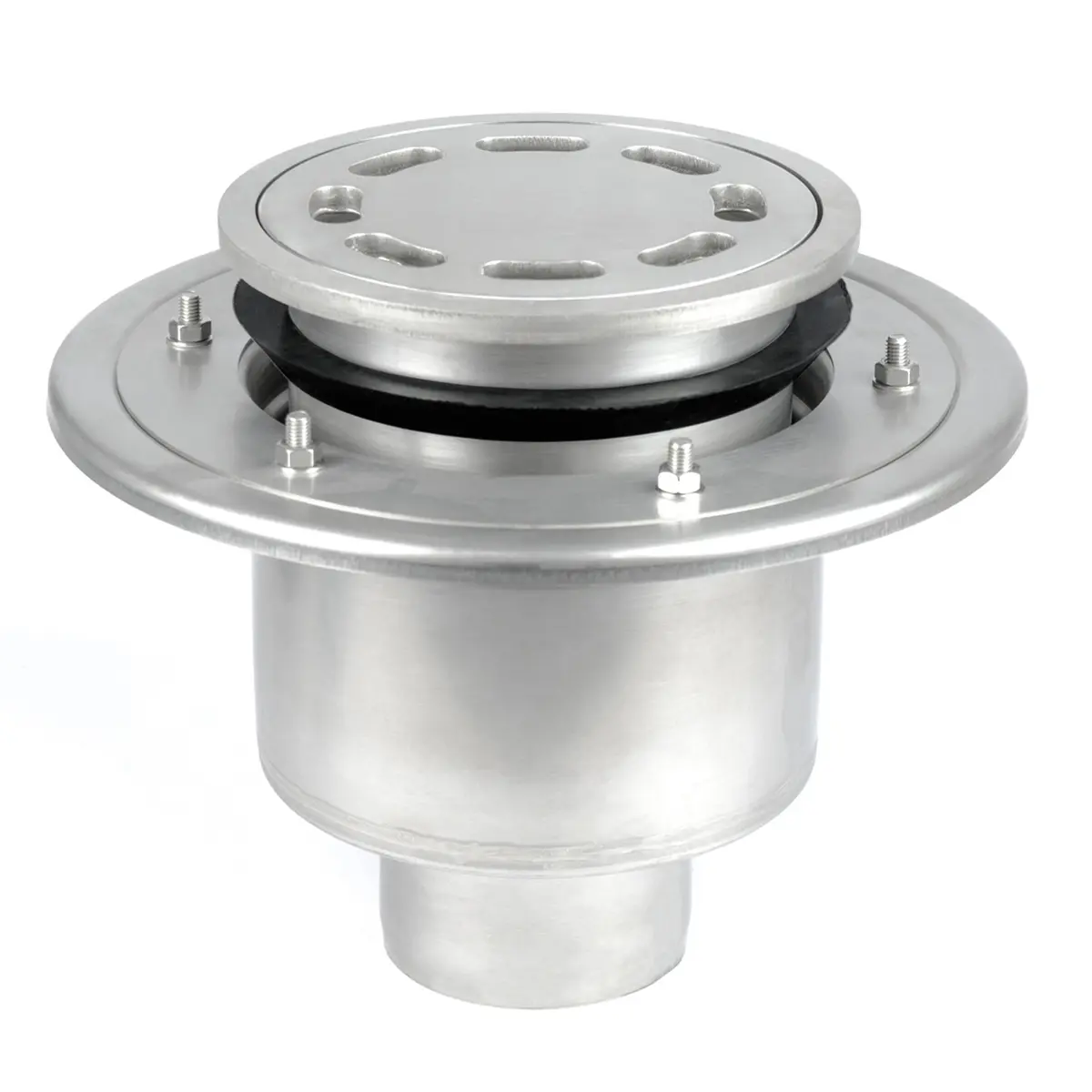 Vertikální kulatý odtok, dvoudílný, s perforovaným krytem