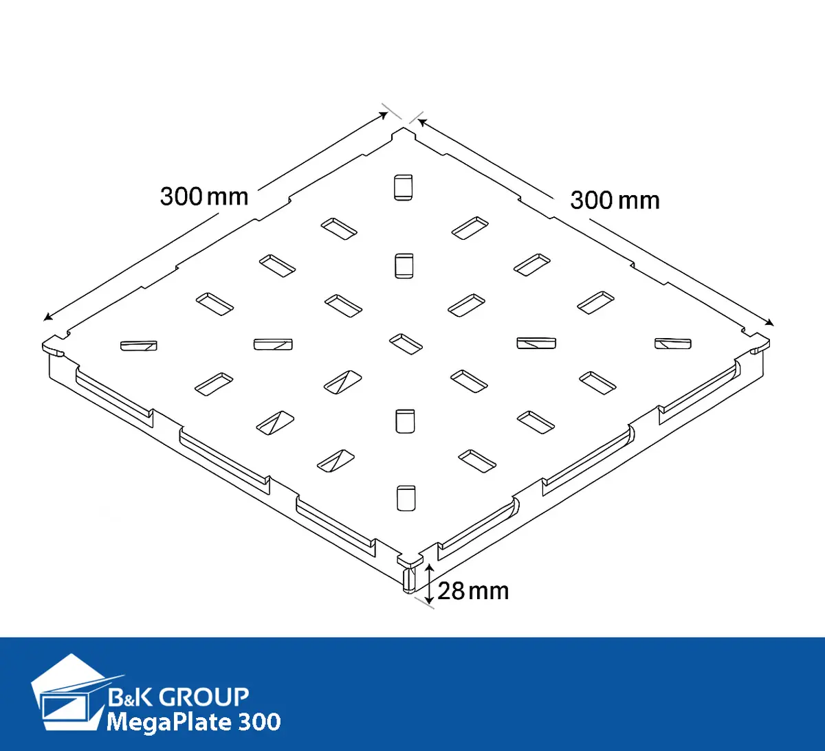 Nerezové podlahové desky MegaPlate 300